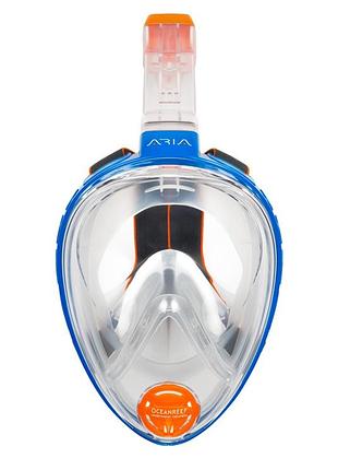 Маска повнолицева ocean reef aria snork mask blue/frosted white