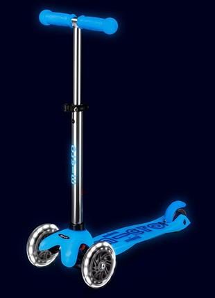 Самокат micro серии mini deluxe glow led – арктический синий 7