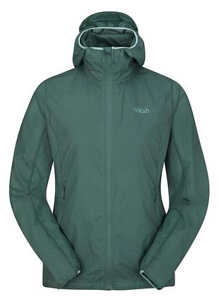 Куртка жіноча вітрозахисна rab vital hoody eucalyptus