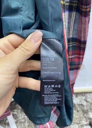 Red herring двубортне пальто в клітинку 6