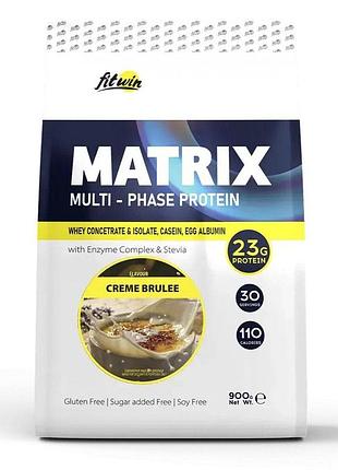 Протеїн fitwin matrix multi-phase protein, 900 грам - крем брюле