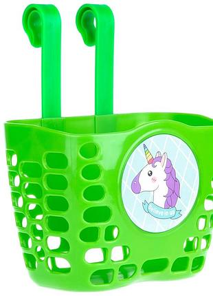 Корзина детская пластиковая на руль onride pony mini 12–14" green