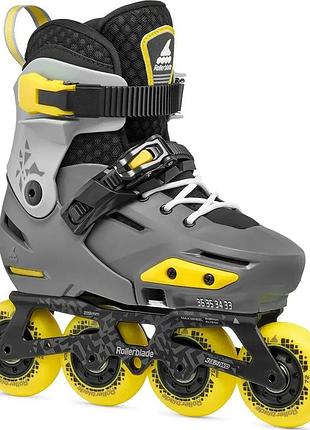Роликові ковзани rollerblade apex charcoal-yellow