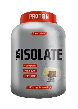 Сивороточный изолят sporter 100% isolate, 1.8 кг - шоколад-банан
