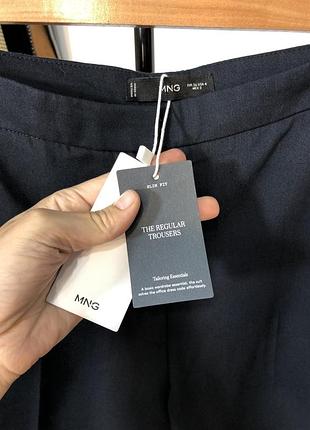 Брюки сині ділові mango 3