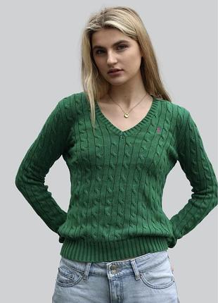 Светр в косичку від ralph lauren, xs. стан гарний