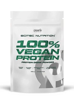 Веганський протеїн scitec nutrition 100% vegan protein, 400 грам - шоколад