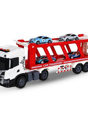 Игровой набор серии large truck – автоперевозчик scania (4 машины, свет, звук)