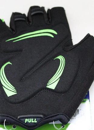 Перчатки велосипедные lynx pro black/green 2
