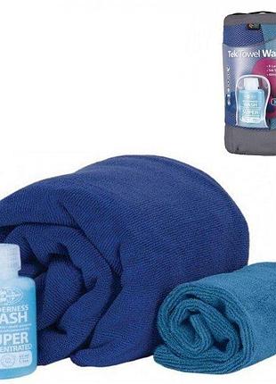 Набор: полотенце из микрофибры + шампунь tek towel wash kit, l