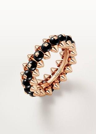 Каблучка cartier з чорною смужкою розмір 18