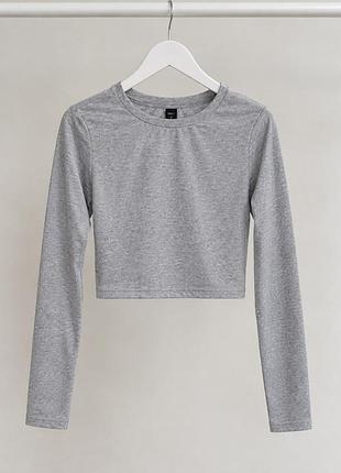 Жіночий сірий кроп топ з напиленням xs/s shein