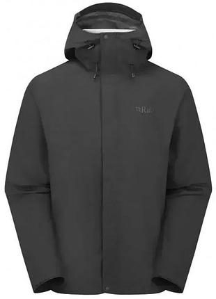 Мембранная куртка мужская rab downpour jacket qwi-06 black