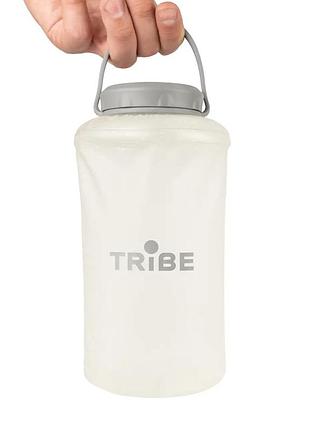 Бутылка мягкая tribe soft bottle 1л tpu t-fe-0023 crystal/white