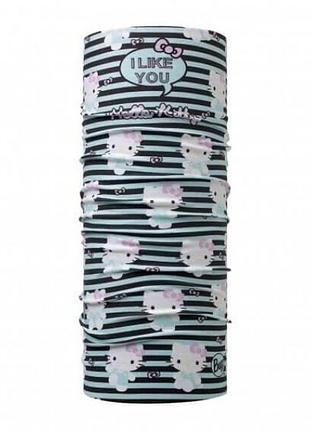 Мультифункциональная повязка buff hello kitty child original tipography aqua