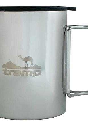 Термокружка tramp со складными ручками и поилкой trc-137 375 мл metal