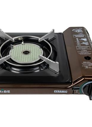 Плита газовая портативная tribe ceramic t-hd-0004 brown