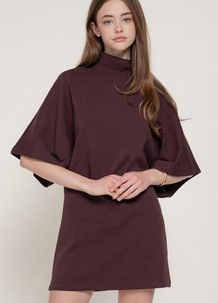 Zara бомбевое платье марсала из последних коллекций р.м