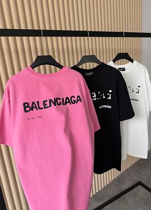 Футболки розмитий напис довга balenciaga