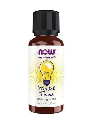 Смесь масел mental focus, now foods, 30 мл