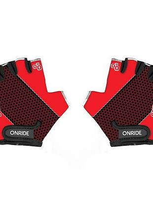 Велорукавиці onride gem чорний/червоний
