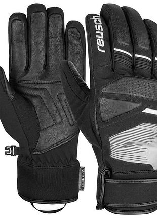 Перчатки горнолыжные reusch storm r-tex xt white/black
