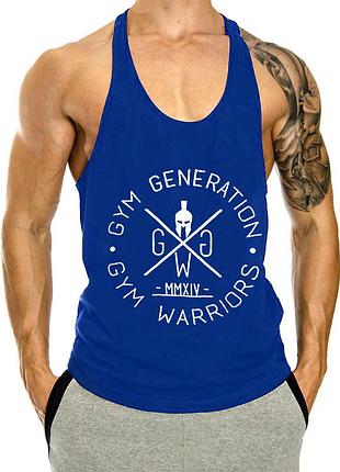 Майка мужская спортивная "gym generation" oversize синяя l