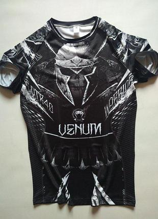 Футболка спортивна "venum" для тренувань бокс кікбоксинг, mma тайський бокс