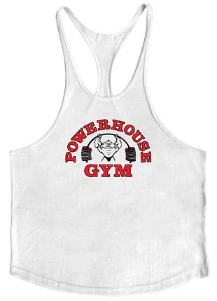Майка чоловіча для тренувань "powerhouse gym" біла