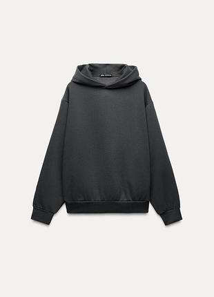 Худи женское серое флис zara 2