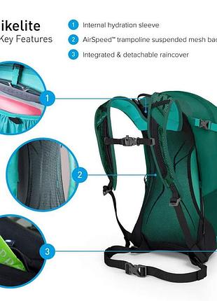 Рюкзак osprey hikelite 26 aloe green 2