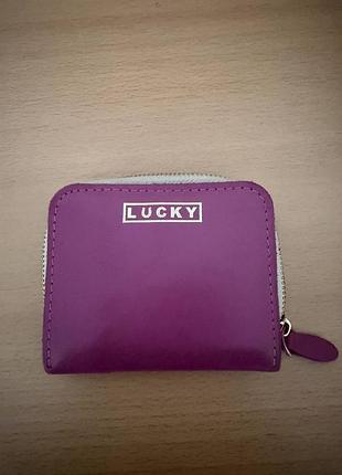 Кошелек женский lucky кожаный фуксия