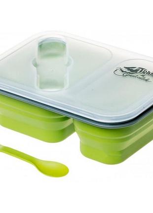 Контейнер силиконовый на 2 отсека tramp utrc-090 olive