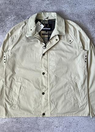 Нова чоловіча куртка barbour tracker casual jacket (розмір xl) — mist/cream