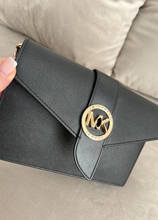 Чорна шкіряна сумка michael kors 7