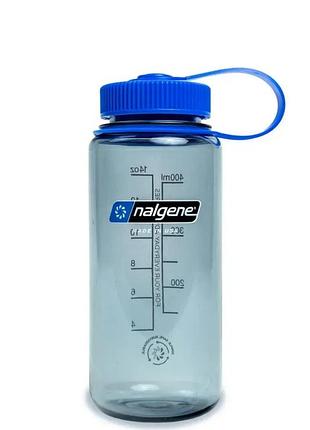 Бутылка для воды nalgene wide mouth sustain water bottle 0.47l gray sustain