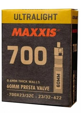 Камера maxxis ultralight 700*23/32c presta 60mm