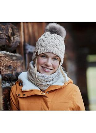 Шапка buff knitted & fleece band hat caryn cru 3