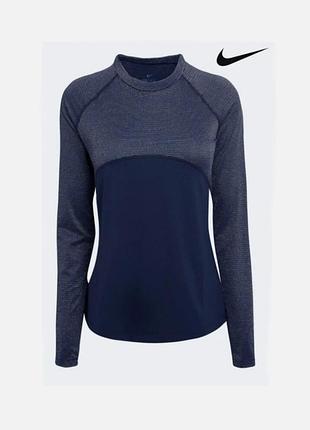 Брендовый женский тренировочный лонгслив / кофта nike pro warm long sleeve training top. 
oriгинал с бирками.