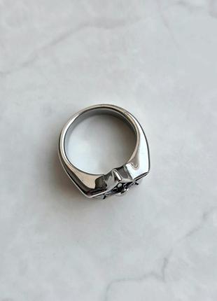 Каблучка siver chrome hearts gothic star 2