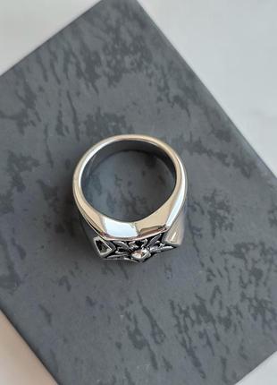 Каблучка siver chrome hearts gothic star 5