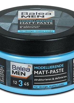 Моделююча матова паста для волосся balea men matt-paste 100мл.
