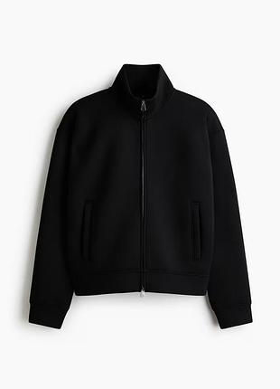 Олімпійка h&m loose fit із тканини скуба, чорна, xl