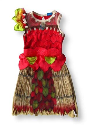 Карнавальний маскарадний костюм плаття принцеса з кулоном моана moana новорічний halloween хололоуїн disney 3-4 роки