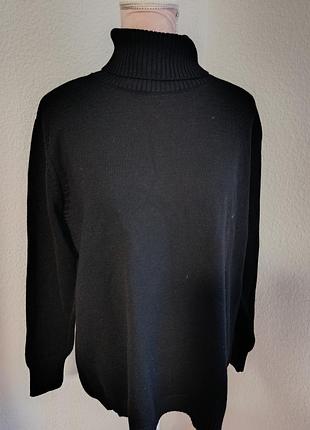 Теплый свитер оверсайз public с шерстью мериноса, размер 46 (xl/xxl), черный гольф