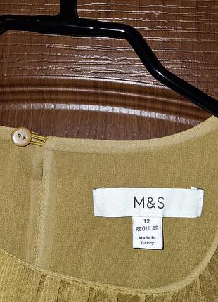 Длинное платье горчичное m&amp;s элегантное 9