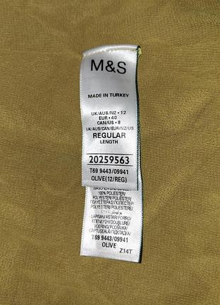 Длинное платье горчичное m&amp;s элегантное 8
