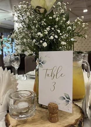 Номерки на столи 1–5 / table numbers / декор 7
