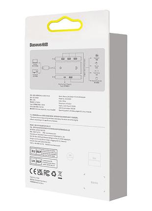 Usb-хаб baseus lite series 4-port type-c hub adapter (type-c to usb 3.0*4) 25cm - black 3