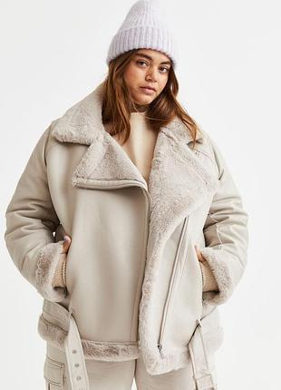 H&amp;m куртка - дубленка,розмир 60+
